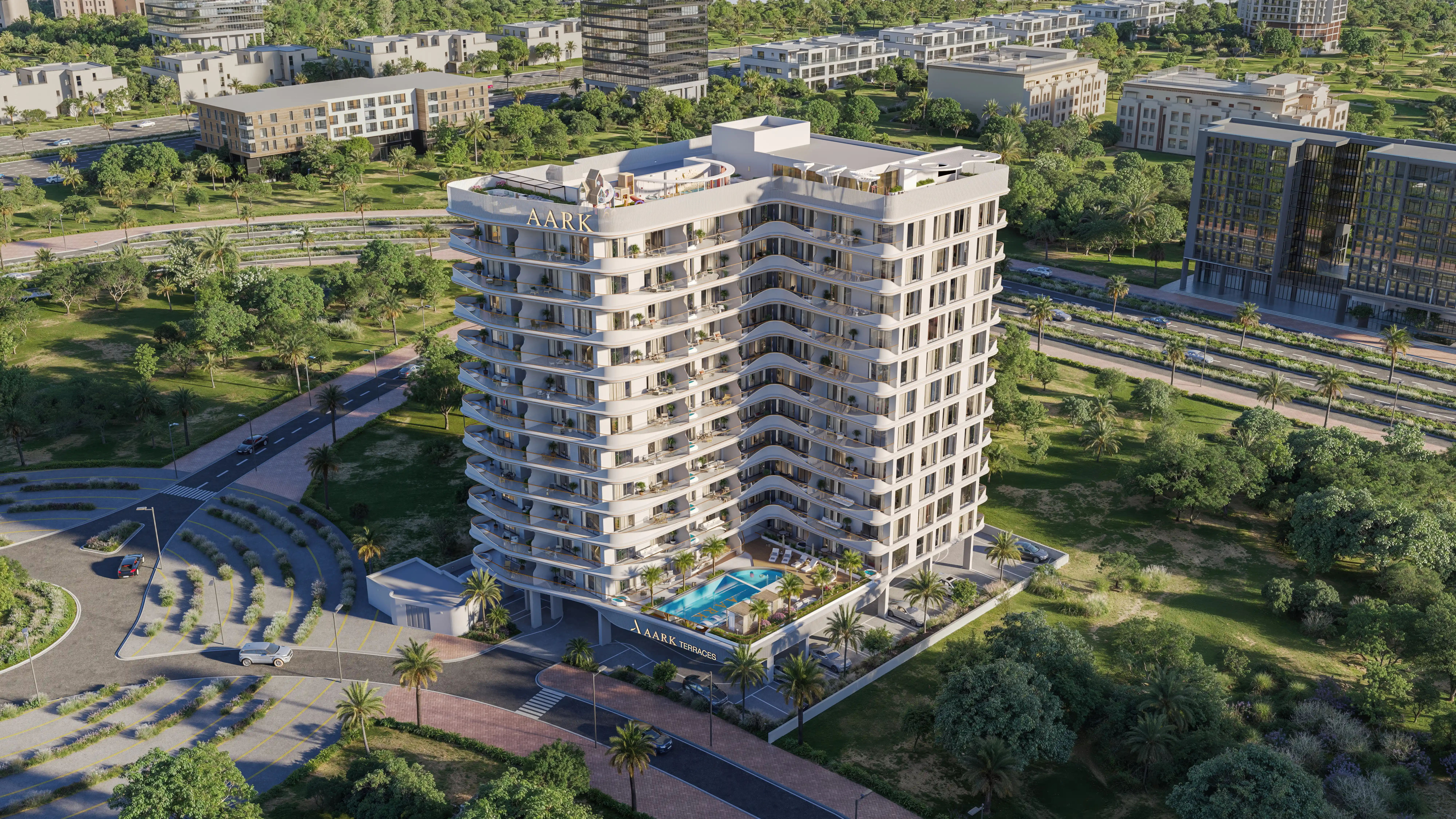 Aark Terraces by AARK Developers – Off-Plan Residential Rendering & Architectural Visualization, Dubailand Dubai — image 5