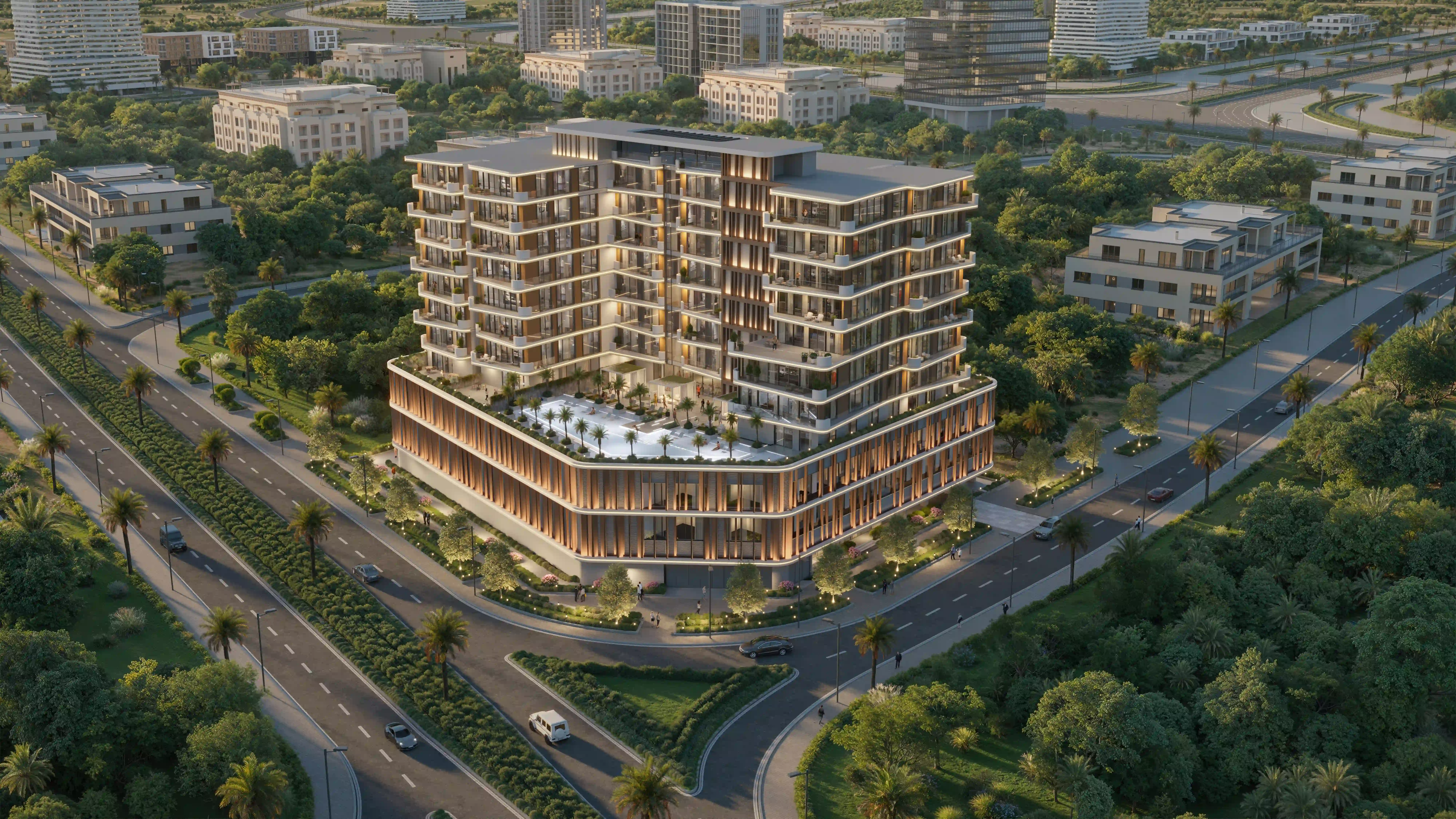 LuzOra Beachfront Residences Exterior Visualization – DIA Properties, Dubai Islands | RARE DESIGN HIVE