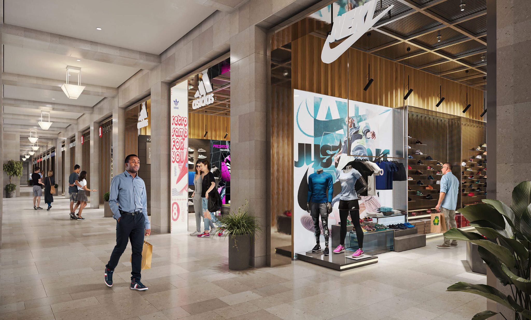 Msheireb Galleria – Immersive Shopping Mall Interior Renderings — image 3